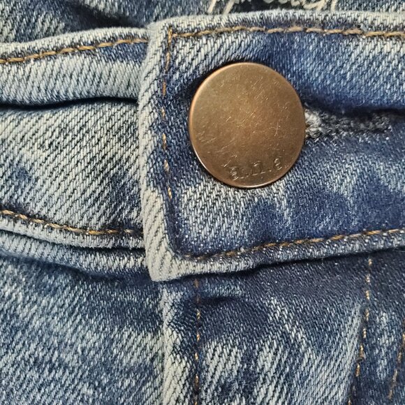 A.N.A Jeans Womens Size 16 Blue High-Rise Straight Distressed Denim - Picture 9 of 12